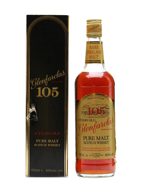 Glenfarclas 105 Pure Malt 8 Years Old Bottled 1980s 75cl