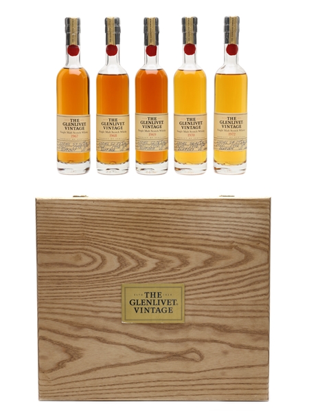 Glenlivet Vintage Collection 1967, 1968, 1969, 1970, 1972 5 x 20cl