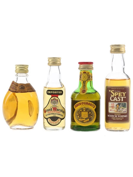 Dimple, Grand Macnish, John O'Groat's & Spey Cast Bottled 1970s-1980s 4 x 3cl-5cl / 40%