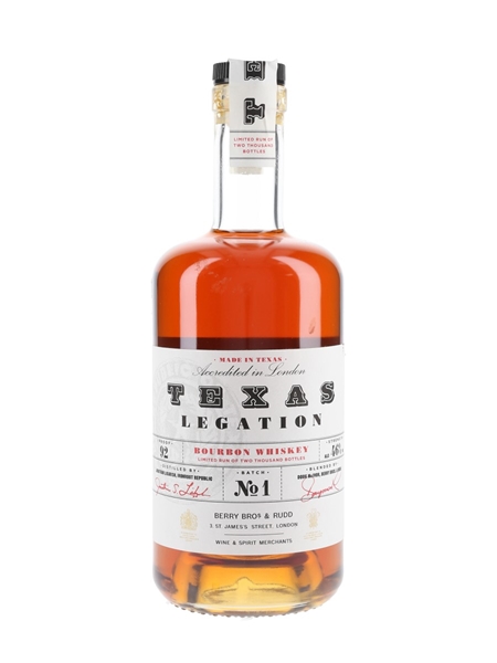Texas Legation Bourbon Whiskey Batch No.1 Berry Bross & Rudd 70cl / 46%