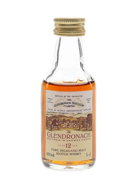 Glendronach 12 Year Old Sherry Cask Bottled 1980s 5cl / 40%