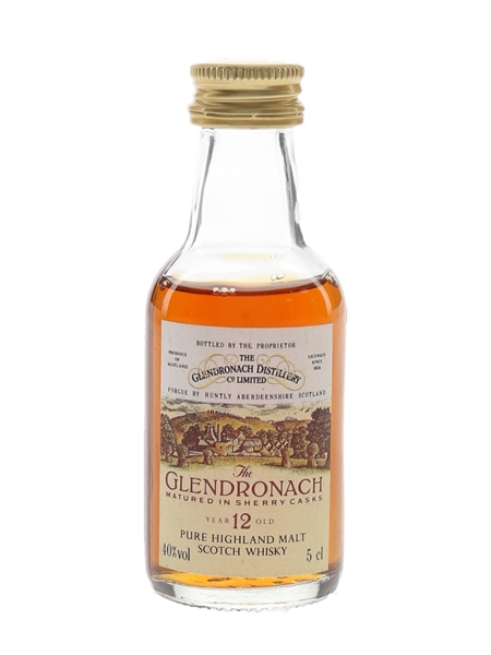 Glendronach 12 Year Old Sherry Cask Bottled 1980s 5cl / 40%