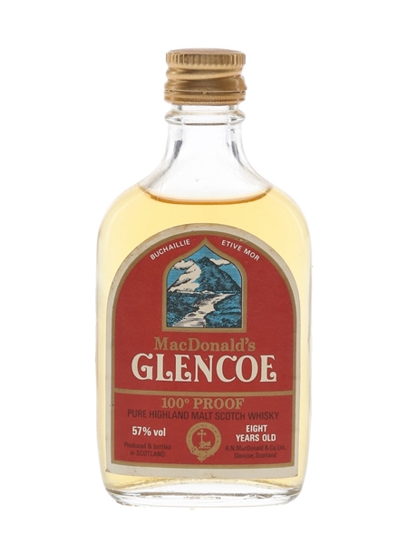 MacDonald's Glencoe 8 Year Old 100 Proof Bottled 1970s 5cl / 57%