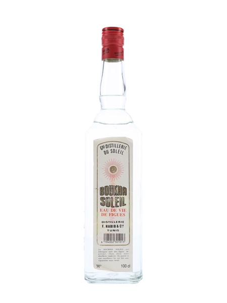 Boukha Soleil Eau De Vie De Figues Bottled 1980s - Felix Habib & Cie 100cl / 36%