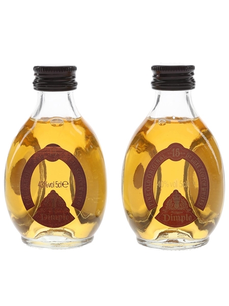 Haig's Dimple 15 Year Old Bottled 1980s - Korean & Israeli Market 2 x 5cl