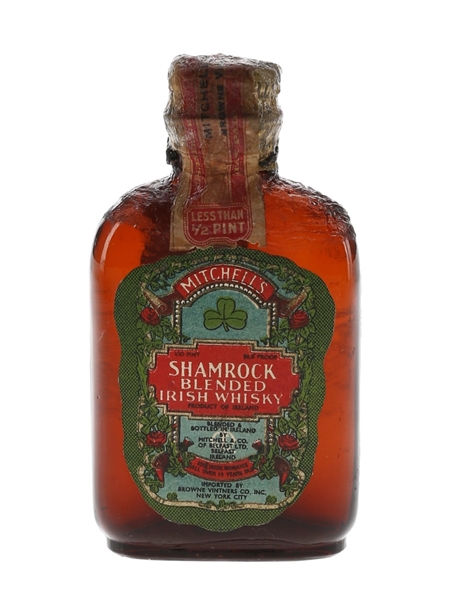 Mitchell's Shamrock 14 Year Old Blended Irish Whisky Bottled 1930s-1940s - Browne Vintners Co. 4.7cl / 43.4%