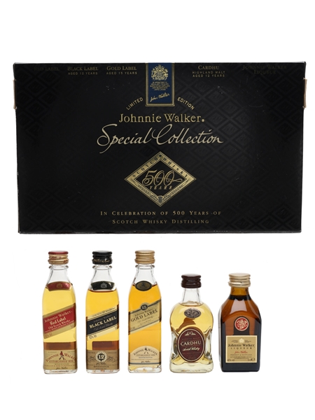 Johnnie Walker Special Collection Bottled 1990s 5 x 5cl