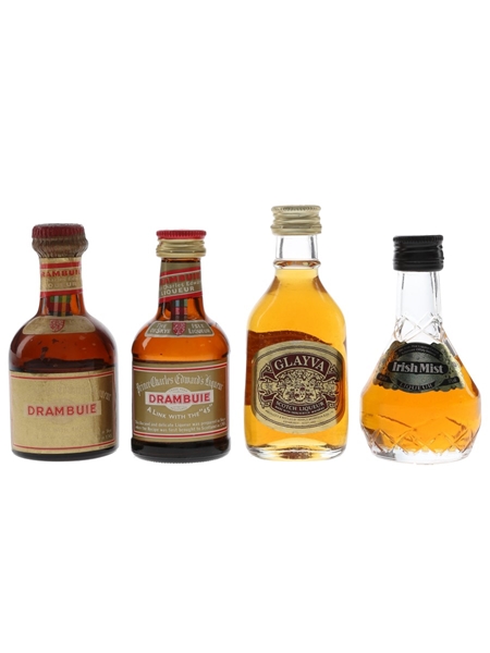 Drambuie, Glayva & Irish Mist Bottled 1960s & 1980s 4 x 5cl