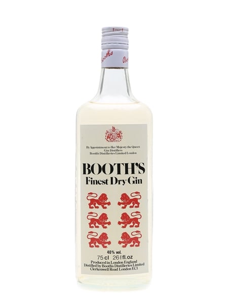 Booth's Finest Dry Gin Bottled 1980s 75cl / 40%