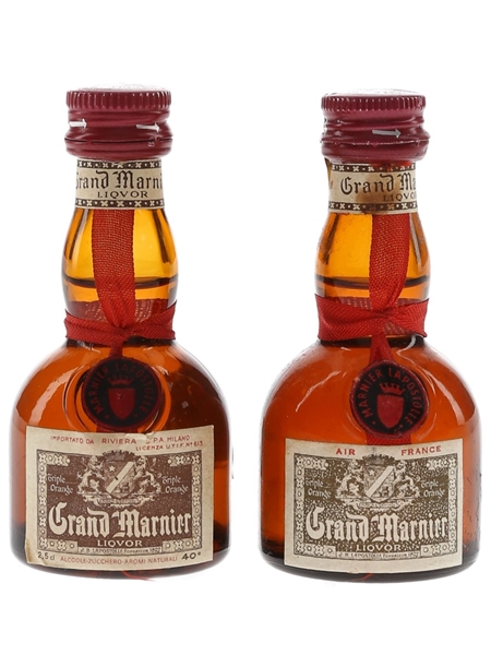 Grand Marnier Cordon Rouge Bottled 1970s 2 x 2.5cl