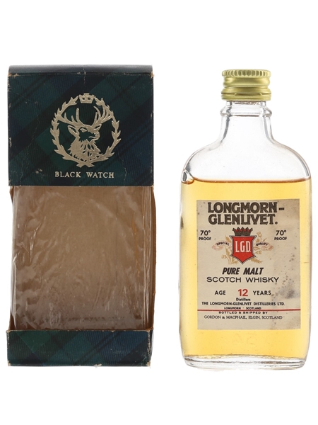 Longmorn Glenlivet 12 Year Old Bottled 1970s - Gordon & MacPhail 5cl / 40%