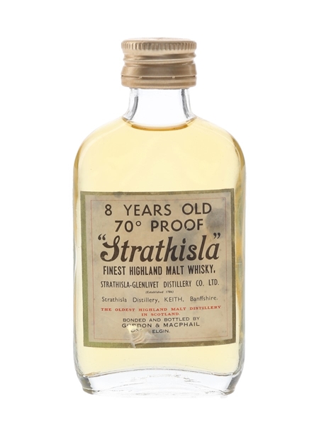 Strathisla 8 Year Old 70 Proof Bottled 1970s - Gordon & MacPhail 5cl / 40%