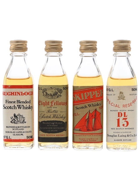 Auchinloch, Eight Fellows, Skipper & Special Reserve Bottled 1980s 4 x 5cl / 40%
