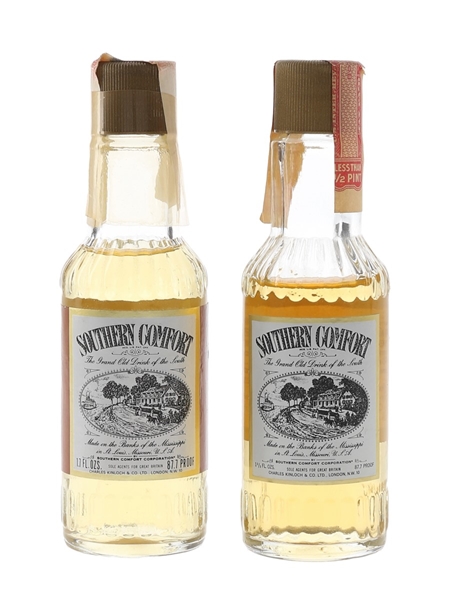 Southern Comfort Bottled 1970s 2 x 4.7cl / 50%