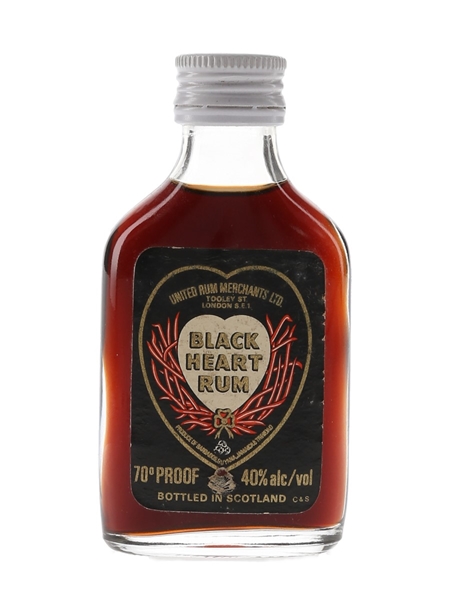 Black Heart Rum Bottled 1970s - United Rum Merchants 5cl / 40%