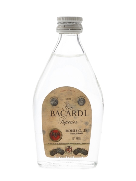 Bacardi Carta Blanca Bottled 1970s - Nassau, Bahamas 5cl / 40%