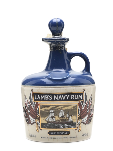 Lamb's Navy Rum HMS Warrior Ceramic Decanter Bottled 1980s 75cl / 40%