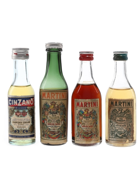 Cinzano & Martini Bottled 1960s-1970s 4 x 5cl