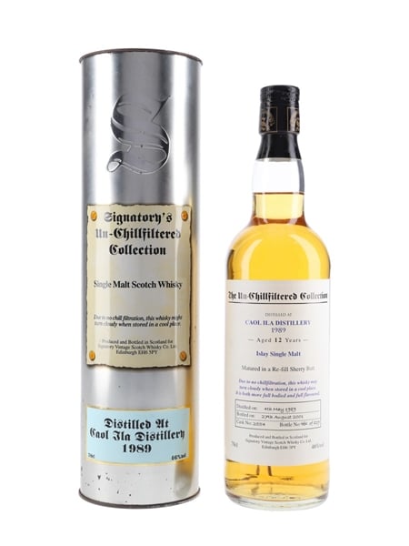 Caol Ila 1989 12 Year Old Cask 2554 Bottled 2001 - Signatory Vintage 70cl / 46%