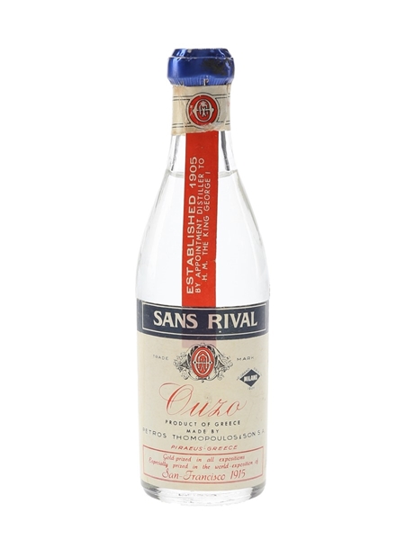 Sans Rival Ouzo Bottled 1950s-1960s 6cl / 46%