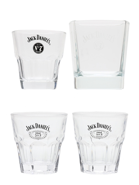 Jack Daniel's Old No.7 Brand Whiskey Tumblers  7.5cm & 9cm Tall