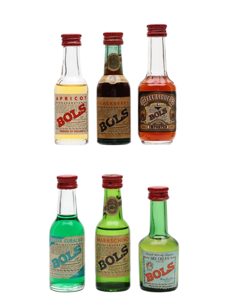 Assorted Bols Liqueur  6 x 3.5cl-5cl