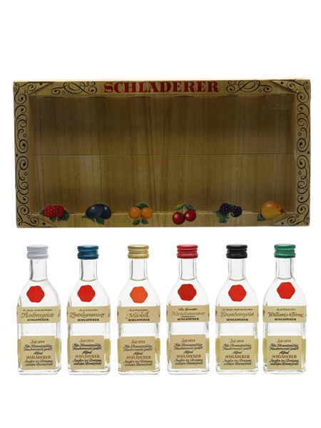 Schladerer Eau De Vie Miniatures Germany 6 x 3cl / 42%