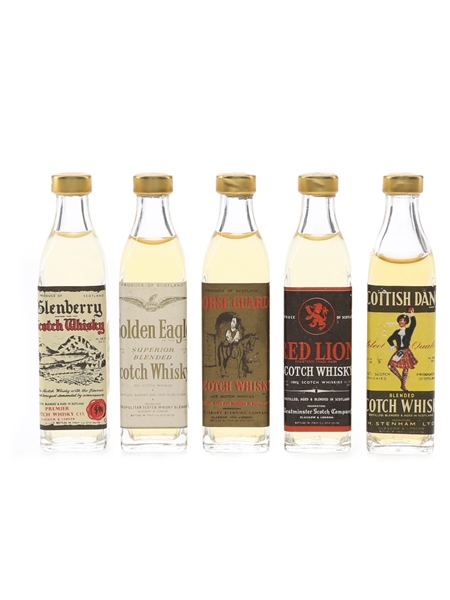 Assorted Novelty Blended Whisky Bottled 1970s 5 x 1.1cl / 40%