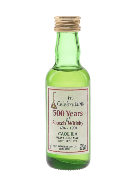 Caol Ila 1977 James MacArthur's - 500 Years Of Scotch Whisky 5cl / 60%