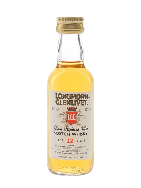 Longmorn Glenlivet 12 Year Old Bottled 1980s - Gordon & MacPhail 5cl / 40%
