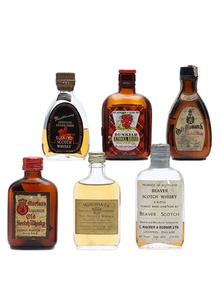 6 x Assorted Blended Scotch Whisky Miniature 