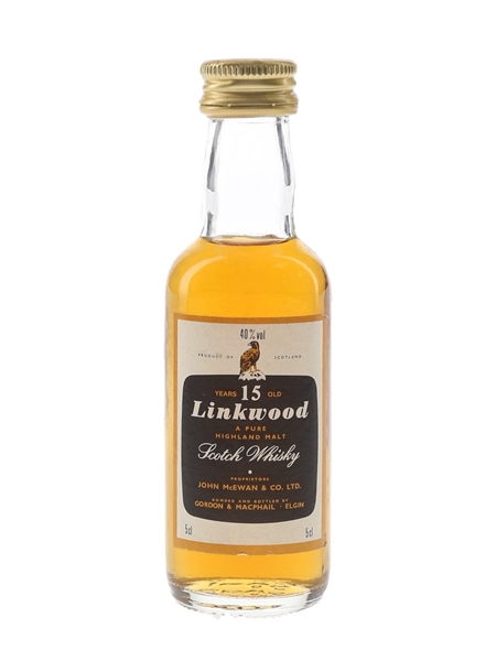 Linkwood 15 Year Old Bottled 1990s - Gordon & MacPhail 5cl / 40%