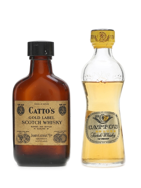 Catto's Miniatures Gold Label & De Luxe 2 x 5cl