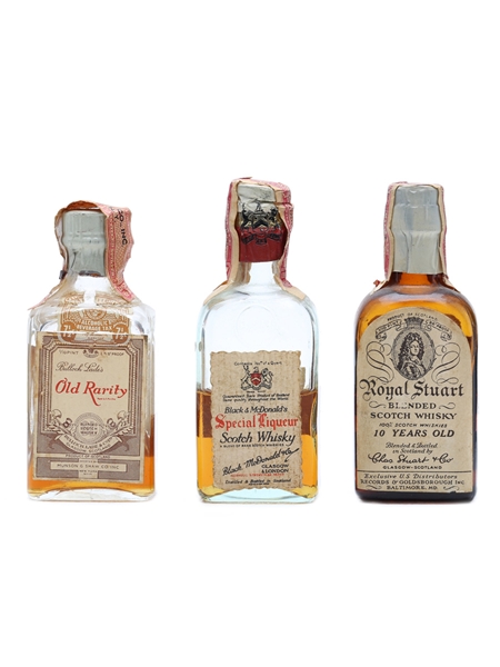 3 x Assorted Blended Scotch Whisky US Release Miniature