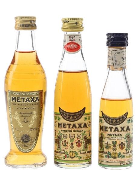 Metaxa 5 Star & 7 Star  4 x 3cl-5cl