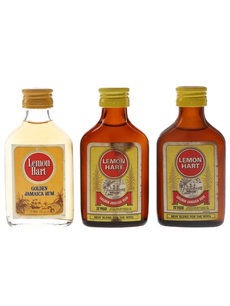 Lemon Hart Golden Jamaica Rum Bottled 1970s 3 x 5cl / 40%