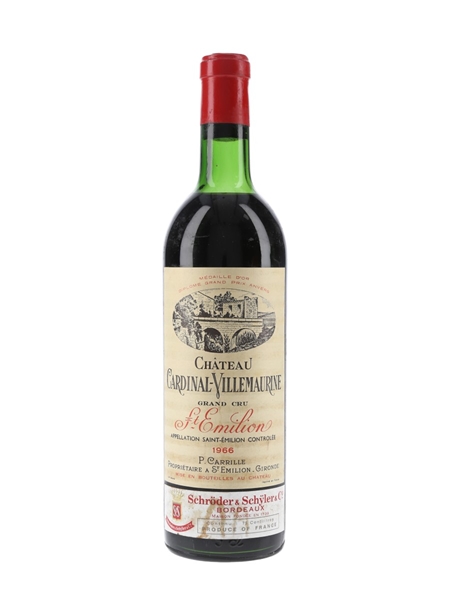 Chateau Cardinal Villemaurine 1966 Saint Emilion Grand Cru 75cl