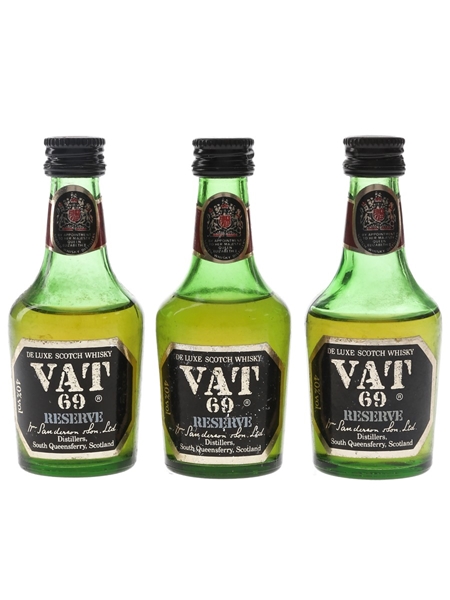 Vat 69 Reserve Bottled 1980s 3 x 5cl / 40%