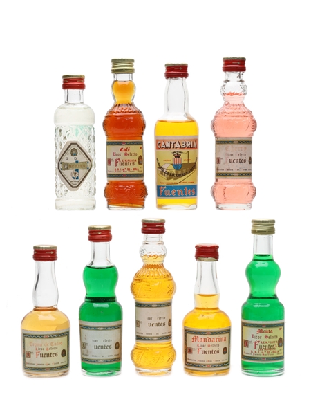 Assorted Fuentes Liqueurs  9 x 5cl