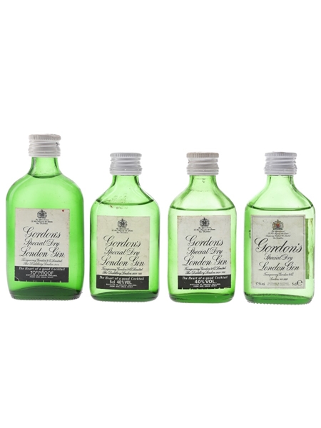 Gordon's London Dry Gin Bottled 1970s-1990s 4 x 5cl