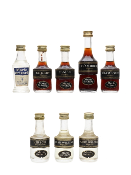 Assorted Marie Brizard Liqueurs Bottled 1970s 8 x 3cl - 5cl