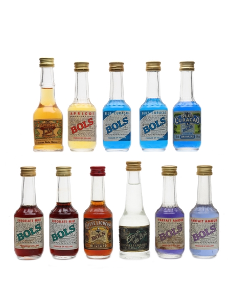 Assorted Bols Liqueurs Bottled 1970s & 1980s 11 x 3.5cl-4cl