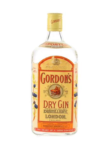 Gordon's Dry Gin Bottled 1970s 75cl / 47.3%