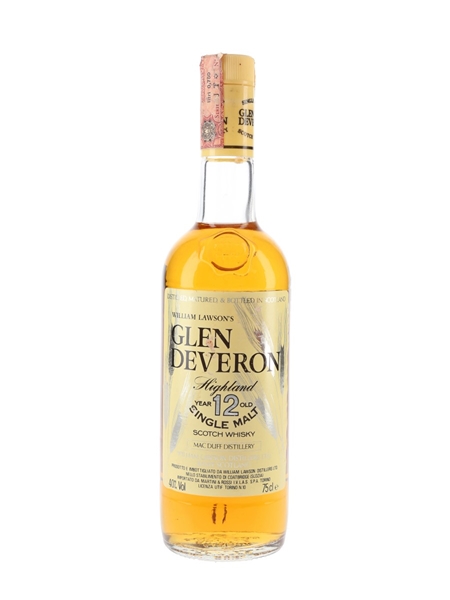 Glen Deveron 12 Year Old Bottled 1980s - Martini & Rossi 75cl / 40%