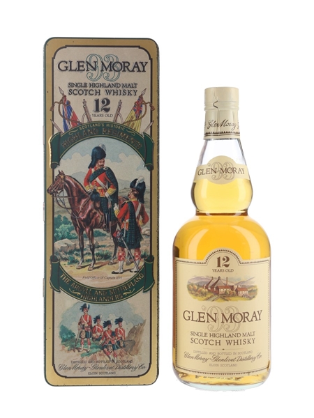 Glen Moray 12 Year Old Bottled 1980s - Scotland's Historic Highland Regiments 75cl / 40%