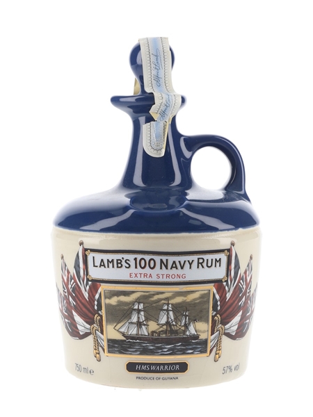 Lamb's 100 Navy Rum HMS Warrior Bottled 1980s - Ceramic Decanter 75cl / 57%