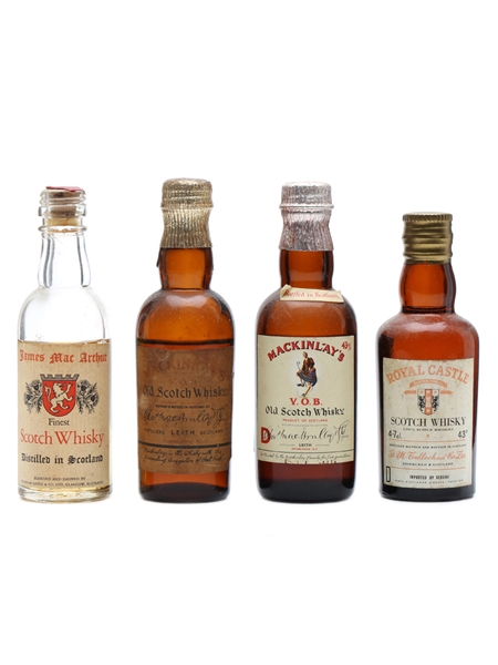 4 x Assorted Blended Scotch Whisky Miniature 