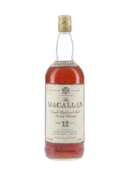 Macallan 12 Year Old Bottled 1980s 100cl / 43%