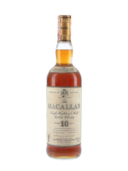 Macallan 10 Year Old Bottled 1980s - Giovinetti 75cl / 40%