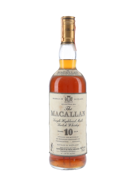 Macallan 10 Year Old Bottled 1980s - Giovinetti 75cl / 40%